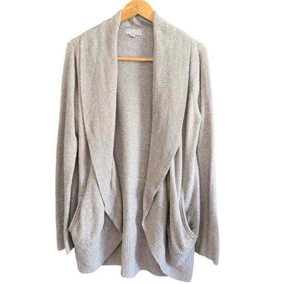 BAREFOOT DREAMS | CozyChic Light Circle Cardigan Light Gray Open Front L/XL - Picture 1 of 5
